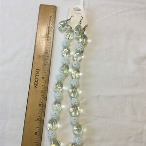 Elegant Iridescent Necklace and Earring Set